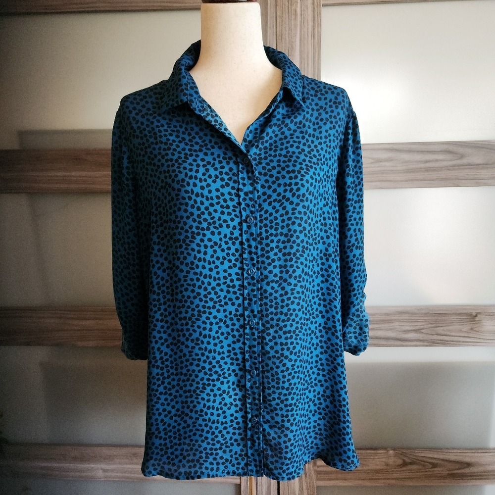 APT 9 Long-Sleeve Blouse - XL
